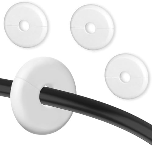 Labyrinxel Passacavo da 4 cm con copertura per foro a parete, colore bianco, per la gestione dei cavi, copertura per ingresso a parete