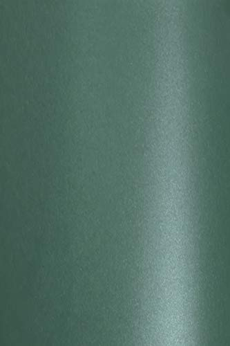 Netuno 20x Bastelkarton Perlmutt Dunkel Grün DIN A4 21 x 29,7 cm 280g Aster Metallic Green Perlmutt Karton Grüntöne Pearlkarton Perlglanz Bastel Karton Perlmutt Glanz Papier zum Basteln | 280g Aster Metallic Grün · Dickes und starres Perlpapier für Einladungen, Einladungen, Tischkarten und Dekoration