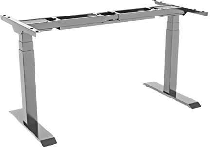 celexon Tisch-Gestell Pro 110-190x68cm elektrisch höhenverstellbar 58-123cm | grauer Schreibtisch mit Timer und Höhenspeicherung für ergonomisches Arbeiten im Sitzen & Stehen im Büro oder Home-Office