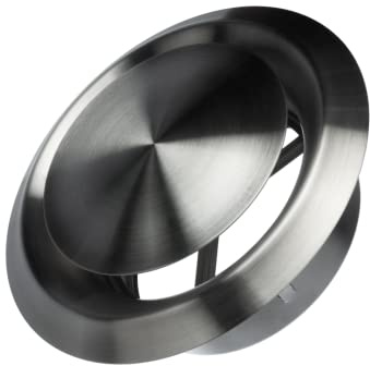 Ø 150mm Difusor de la Ventilación y Extracción de Aire - Válvula de Disco Regulada - Rejilla de Ventilación Redonda de Metal - Acero Inoxidable
