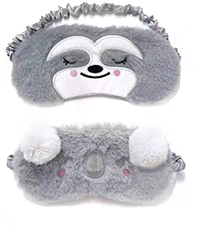 Augenmaske für Damen, Mädchen, Kinder, Kinder, weich, elastisch, atmungsaktiv, atmungsaktiv, Plüsch, Cartoon, Skin, Reisen, Schlaftisch, 2 Stück