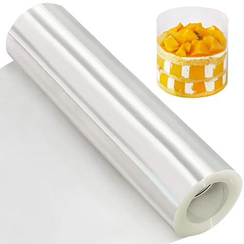 YQL Verdickter Tortenrandfolie 30 cm Hoch, Acetat Folie Transparente Acetat Rolle für Kuchen Schokoladenmousse Kuchen Crafting