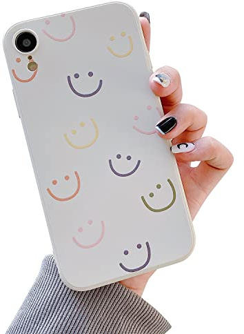ZTUOK Kompatibel mit iPhone XR Hülle, niedliches lustiges Smiley-Gesichtsmuster, schlank, dünn, weich, TPU, stoßfest, Silikon-Schutzhülle für iPhone XR 6.1＂ (Smiley)