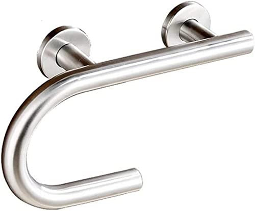 Main courante d'escalier Barre d'appui de salle de bain Poignée en acier inoxydable Auxiliaire de sécurité pour cuisine, chambre à coucher, baignoire, douche et marches avec porte-papier hygiéniq