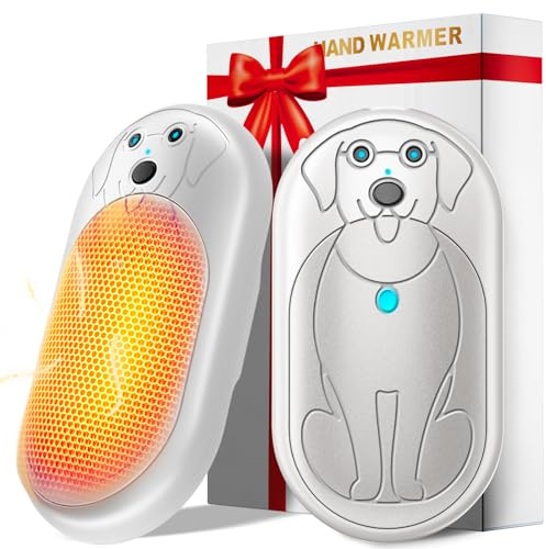 Miaton Calentador de Manos Recargable 2 Piezas, 6000mAh Batería Calentador Portatil Electrico Calentador Manos de Bolsillo, Regalos para Navidad/Camping/Caza/Senderismo