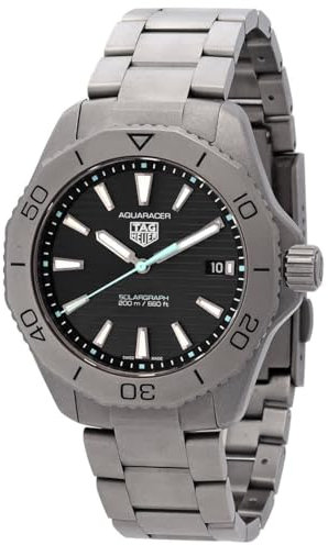 TAG Heuer Aquaracer WBP1180.BF0000 Montre à quartz pour homme Cadran noir 40 mm Moderne 40 mm, 40 mm, Moderne
