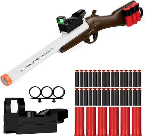 RuiDaXiang pistola giocattolo, fucile da caccia giocattolo, blaster in schiuma EVA e guscio vuoto per interni e all'aperto gioco giocattolo (Marrone)