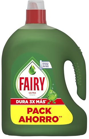 Fairy Ultra Original Lavavajillas a Mano 2500ML Fórmula Efectiva Que Deja Los Platos Relucientes, Impresionante Poder Antigrasa