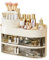 3 Couche Organisateur Maquillage pour Coiffeuse Boîte Multifonctionnel 360 Degrés Rotatif Support pour Pinceaux Maquillage Présentoir Cosmétique pour Chambre Salle de Bain pour Rouges à Lèvres Lotions