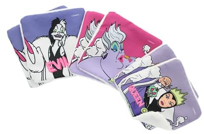 DISNEY Villains - Set de 6 Disques Démaquillants Doux & Lavables - Pads Cotons Réutilisables & Écologiques