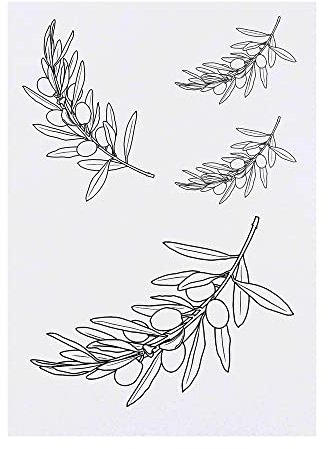 Azeeda 4 x 'Olive Branch' Temporary Tattoos (TO00056952)