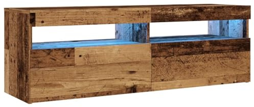 vidaXL TV-Schrank mit LED Altholz-Optik 120x35x40 cm Holzwerkstoff