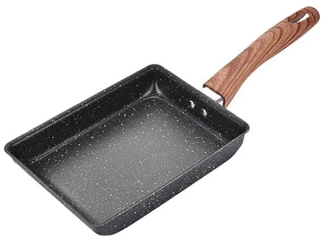 Sartén Para Huevos Sartén for tortilla, sartén antiadherente for huevos, sartén rectangular for Tamago, sartén pequeña for huevos con herramientas de cocina Para Tortillas, Panqueques(1 Piece Pan)