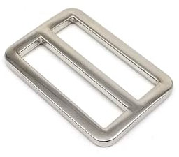 Schnallen FüR Taschengurt 20 Stück Metall verdicktes Leder Schultertasche Gurtband Web Rechteck einstellen Tri-Gleitschnalle Slider Loop Ring Reparatur FüR Diy NäHen ZubehöR(Silvery,Inside wide 50mm)