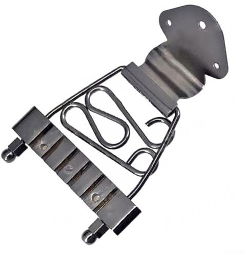 Schlankes Design, ersetzen Sie Ihren alten oder beschädigten 6-saitigen Gitarrensteg mit einem neuen Trapez-Saitenhalter (schwarz)