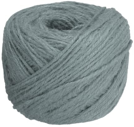 QUARKZMAN 100m Juteschnur, 2mm Dicke Kordel Gartenschnur Seil Farbige Pflanzenschnur Kordel für DIY Kunsthandwerk Geschenkverpackung Dekoration Gartenarbeit Pflanzenaufhänger, Grau