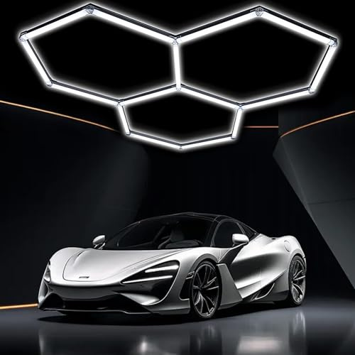 simdennr Hexagon LED Garage Lights, Hexagon Led Ceiling Light