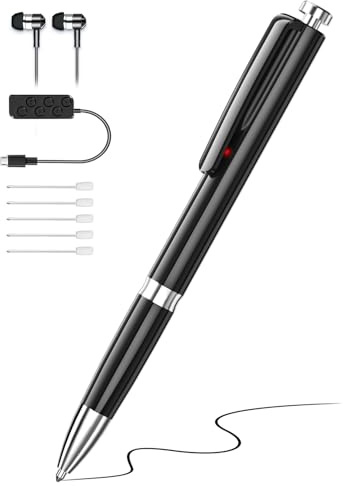 Grabadora de Voz 64 GB, Ponovo 1536Kbps Grabadora Voz Activada con Reducción de Ruido, Portátil Mini Grabadora Digital para Reuniones Entrevistas Clases