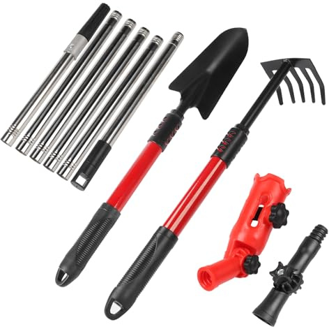 Mehrwinkel Verlängerungs-Set mit Dachrinnenreiniger-Löffel und Schaufel, Multi -Winkel -Rinnenreinigungswerkzeugen, Dachentwässerungs -Kit zum Blättern Schmutz Dachrinnen