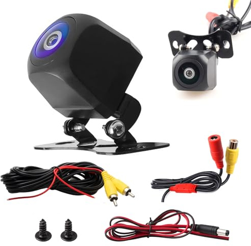 Telecamera Retromarcia AHD 1080P Impermeabile IP68 con Visione Notturna IR, Angolo di Visione 175°, Retrocamera Auto Universale per Auto, Camion, SUV, Camper, Pickup, Facile Installazione RCA