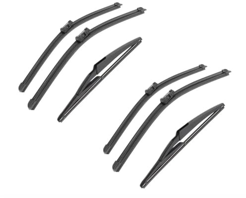 Window Wiper Blade Set Automotive For Fiat 500 312 2007-2011 2012 2013 2014 2015 2016 2017 1/2/3/4/6PCS Car Wiper Front Rear Wiper Blades Brushes Auto Accessories Windshield Wipers Front(6 PCS)