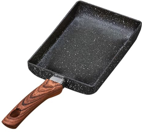 LIGIGWASH 1pezzi Padella Per Frittata Doppia Antiaderente Padella Tamagoyaki Per Colazione Per Cottura Delle Uova Materiale Selezionato Manico Ergonomico Design Per Appendere