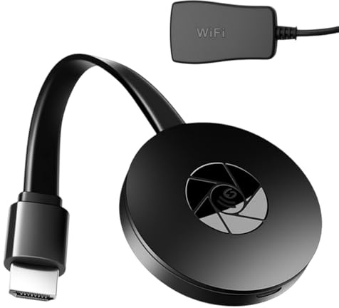 Adaptador Dongle HDMI Inalámbrico 1080p para TV, WiFi Antalla Compatible con Miracast, Airplay, DLNA, iOS, Android, Windows, Mac, Chromecast, Proyector, Monitor