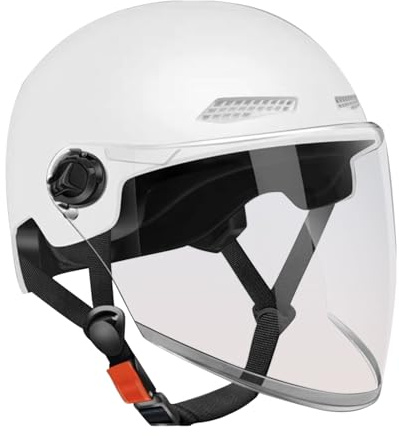 Casco Mezzo Viso - Casco Aperto Adulti Unisex - Apertura Rapida Stile Retro per ATV Scooter Uso Donna Uomo Giovani Appassionati Outdoor