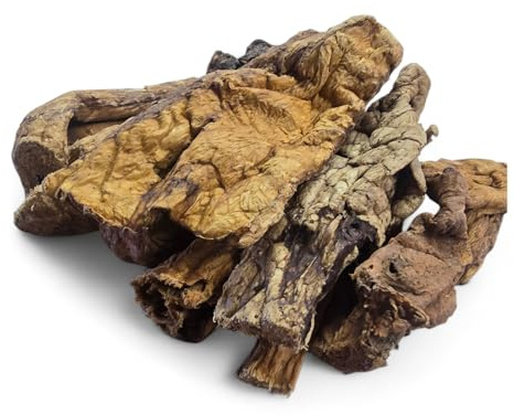 Eco Natural - 1 kg Rinderlunge für Hunde getrocknet - Natürlicher Kausnack & Belohnung - 100% Rinder-Lunge Fettarm & Proteinreich - Getrocknete Lunge ideal für Trainin