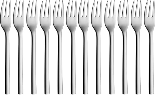 WMF Nuova Kuchengabel Set 6-teilig, 16 cm, Cromargan Edelstahl poliert, glänzend, spülmaschinengeeignet (Packung mit 2)