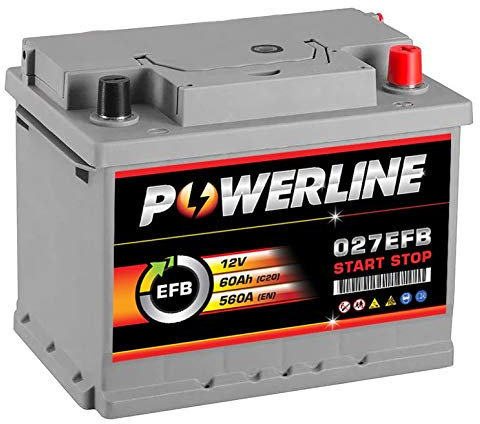 027 EFB Powerline Start Stop Car Battery 60Ah