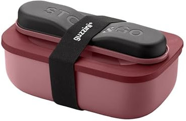 Guzzini Contenitore Pranzo Portatile 'Store&Go' On The Go, Scatola Rossa con Cinturino