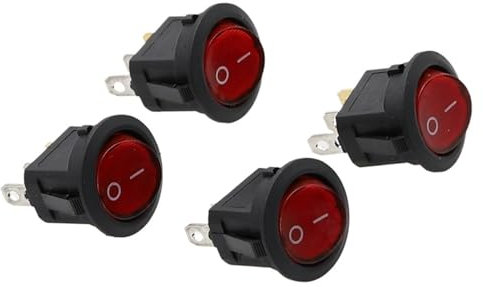5pcs Voiture 220V Interrupteur À Bascule Rond Verrouillage5pcs Voiture 220V Interrupteur À Bascule Rond Verrouillage Rouge Jaune Vert Bleu LED Interrupteur À Bascule SPST ON/OFF Meilleures Ventes Cont