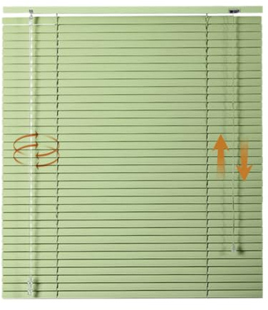 25mm Slats Slats Blinds Aluminum Alloy Venetian Blind W 40-155cm × H 60-250cm Horizontal Blinds For Window Door Light Filtering Privacy Shades(Green)