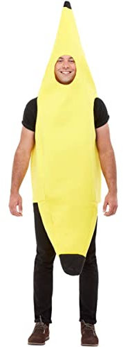Funidelia | Disfraz de plátano para hombre y mujer Fruta, Comida, disfraz de despedida de soltero - Disfraz para adultos y accesorios para Fiestas, Carnaval y Halloween - Talla única - Amarillo