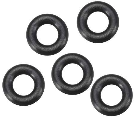 sourcing map 5Stk. Fluorkautschuk O-Ringe Ringdichtung schwarz 10 mm x 17 mm x 3,5 mm