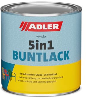Adler Barniz de color 5 en 1 de para interiores y exteriores - Mate - 125 ml - Barniz y laca base resistente a las inclemencias del tiempo para madera, metal y plástico, RAL5010 Azul genciana