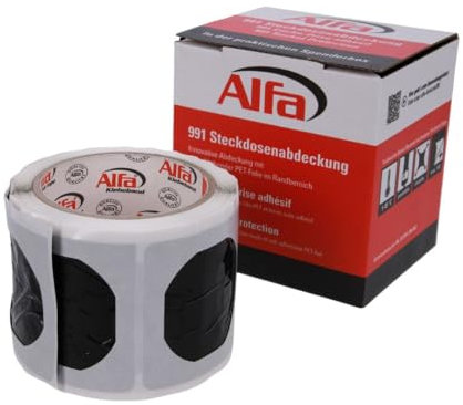 100x Alfa Steckdosenabdeckung Profi-Qualität Maler-Abdeckung zum Abkleben von Steckdosen & Lichtschaltern