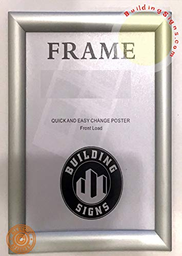 Front Load Snap Poster Frame Picture Frame 8.5x14 Inches Silver, Wall Mounting Portrait and Landscape Mode Anti-Glare PVC Cover, Aluminum Rust Free, Lightweight