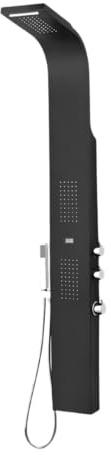 Essebagno Essekaska Panneau de douche hydromassant thermostatique noir