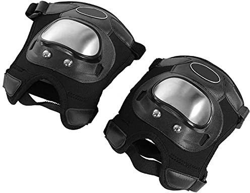 Für Knieschützer Stahl - Knieschoner Für Motorrad, Ersatz, Professionell, 2 Stück, Edelstahl, Für Motorradfahrer, Kniest黷Ze, Schutzpolster, Schutzpolster, Outdoor-Sport, Radfahren, Knieprotektor Für