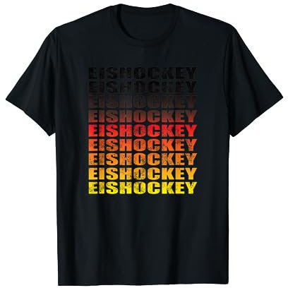 Lustiges Deutschland Hobby Sport Motiv mit Spruch Eishockey T-Shirt