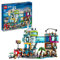 LEGO 60380 City Stadtzentrum Set, Modellbausatz, Spielzeug mit Spielzeugläden wie Friseur, Tierarzt, Hotel und Dachdisco mit Minifiguren und Straßenplatten, Geschenk zum Geburtstag für Kinder
