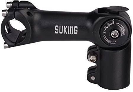 CYSKY Verstellbar Vorbau 25,4 31,8 60mm/80mm/93mm/100mm 0-90 Grad Verstellbar MTB Vorbau Lenker Vorbau Verstellbar Fahrrad lenkervorbau für Mountainbike Rennrad BMX Stadtradeln