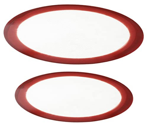 Kichvoe Tapis De Cuisson En Silicone 2 Pièces Rond 12 Pouces Résistant À La Chaleur Antiadhésif Réutilisable Pour Pizza Pâtisserie Et Cuisine Polyvalente