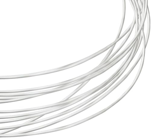 Beebeecraft Silvertråd 0,4 Gauge, 27 mm, 925 sterling silvertråd, 2 m rund tråd för hantverkssmycken med 2 stycken poleringsduk i mocka för trådlindning