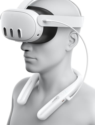 JSAUX Akku-Pack für Oculus Quest 3 2, 10000mAh PD Schnellladegerät Akku-Pack (Extra 4-6 H Spielzeit), VR Extend Power Zubehör, Kompatibel mit Oculus Quest 2, Meta Quest 3, Meta Quest 3S, PSVR 2