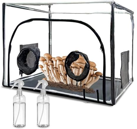 Large Mushroom Growing Room Kit,Mushroom Mycology Fume Hood Propagation StationsGrow Kit Mushroom Grow Bags,Monotub Kit Mushroom Planting BagTent for Spores Horticulture Supplies