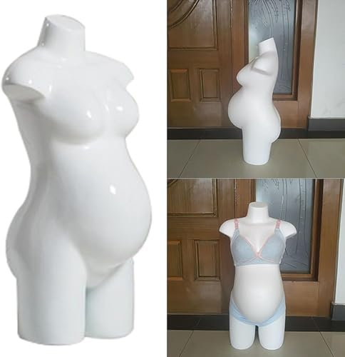 Blazea Schaufensterpuppe Weiblicher Umstands-Schaufensterpuppen-Torso, Halbkörper-Schwangeren-Schneiderpuppe für Fotografie/Theke/Einzelhandelsgeschäft, Schaufensterpuppen-Modell für Damenkleidung