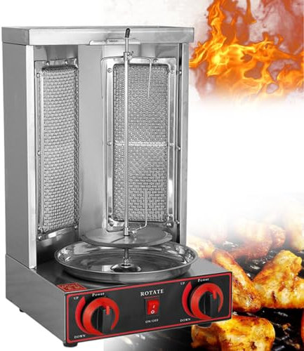 Lakenbroade Máquina asadora Vertical para Shawarma, máquina Sharma, Parrilla giratoria, Parrilla Shawarma, Horno asador, máquina asadora de Pollo,Electric